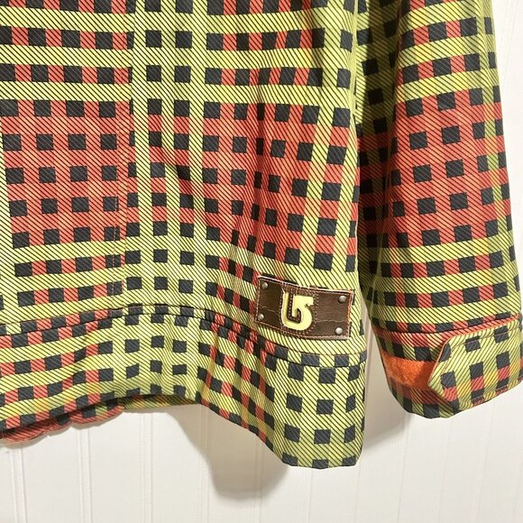 Burton Dryride  Men’s Size XL Yellow and Red Plaid Ski And Snowboard Jacket - Picture 4 of 7